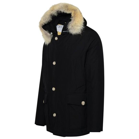 Woolrich John Rich & Bros Artic Anorak Black Cotton Blend Parka Men - Picture 2 of 3